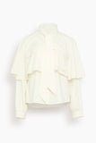 Sea Tristan Long Sleeve Cape Top in Cream