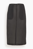 Saint Art Idris Semi Sheer Skirt in Black