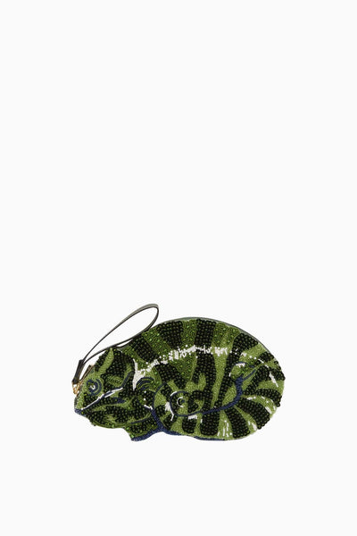 Chameleon Beaded Bag in Green
