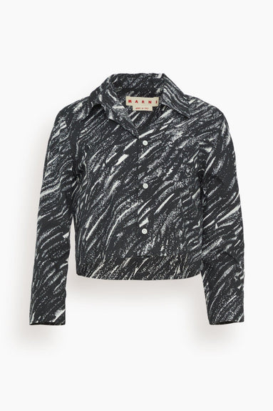 Marni Tops Poplin Cropped Shirt in Black Marni Poplin Cropped Shirt in Black