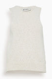 Rohe Tops Boucle Knitted Halter Top in Cream