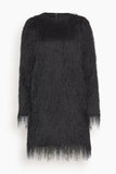 Loulou de Saison Tina Long Sleeve Mini Dress in Black