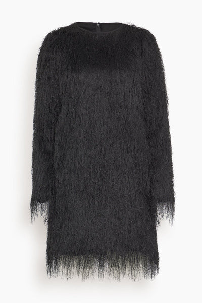 Tina Long Sleeve Mini Dress in Black