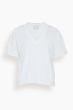 Loulou de Saison Faaa V-Neck T-Shirt in White