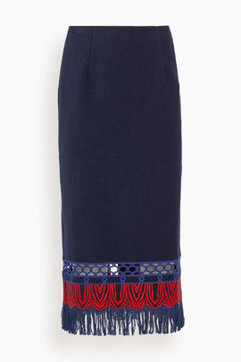 Rivington Skirt in Midnight Wool