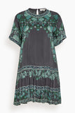 Sea Tulla Print Short Sleeve Dress in Multi