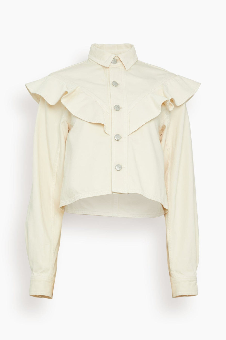 Ulla Johnson Tops Mathilde Shirt in Pearled Cowrie Ulla Johnson Mathilde Shirt in Pearled Cowrie