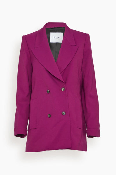 New Vittoria Signature Double Breasted Jacket in Magenta