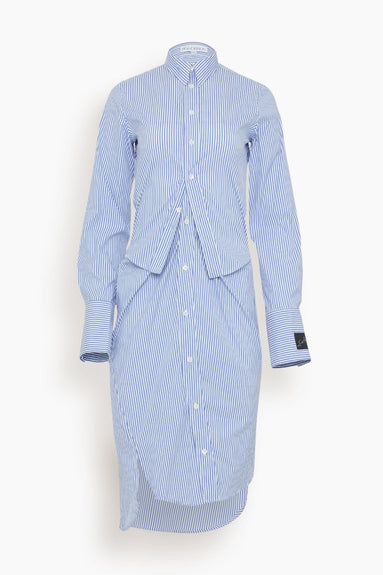 JW Anderson Dresses Shirt Dress in Light Blue/White