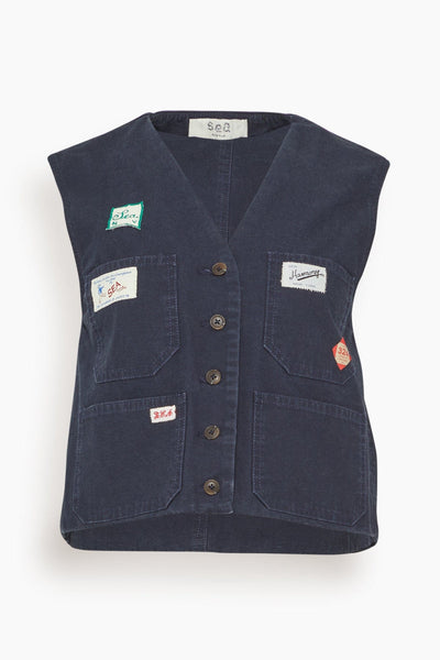 Sea Carolyn Workwear Vest in Navy – Hampden Clothing