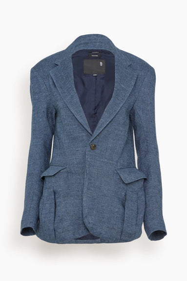 R13 Jackets Oversized Bellow Pocket Blazer in Light Indigo