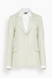 Rag And Bone Frank Poplin Blazer in Ivory