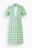 Rosie Assoulin Mini Rugby Dress in Grass Green
