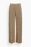 R13 Pleated Wide Leg Pant in Dusty Khaki
