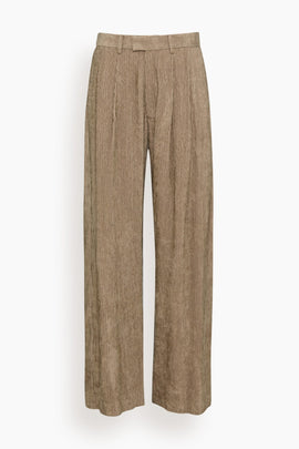 Pleated Wide Leg Pant in Dusty Khaki