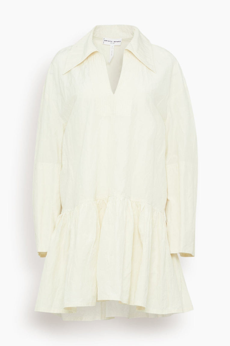 Apiece Apart Romana Mini Dress in Cream