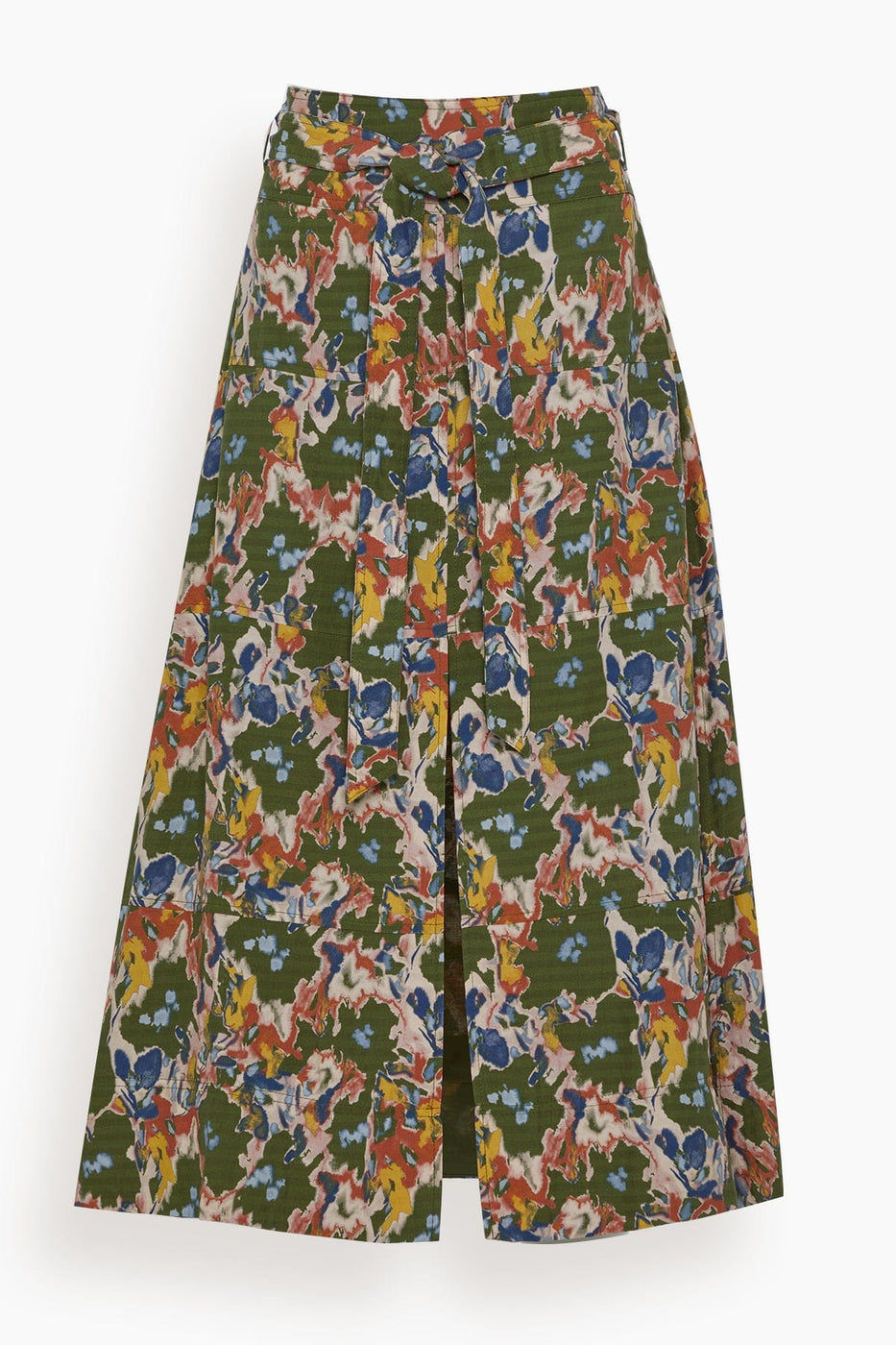 Tanya Taylor Skirts Hudson Skirt in Pesto Multi