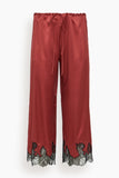 Kiki De Montparnasse Giselle Pajama Pant in Brick Dust