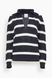 Allude Serafino Sweater in Deep Night/Fleur De Sel