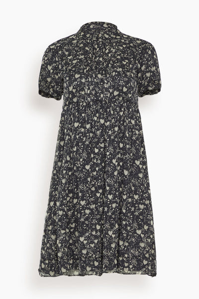 R13 Collared Babydoll Dress in Mini Hearts on Black – Hampden Clothing