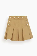 パンツ PLEATS MINI SKIRT SET PANTS Mini skirt with large pleats on the sides and a belt