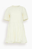 Sea Imogen Solid Short Sleeve Dress in Cream