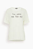 R13 Too Sober Boy T in Ecru White