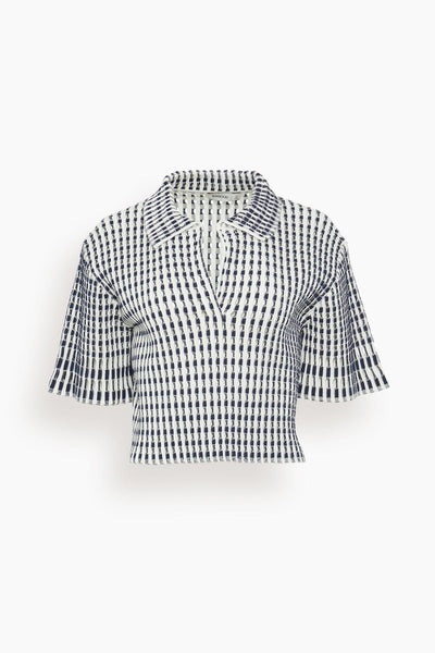 Adley Cropped Polo in Midnight Multi