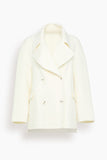 Loulou de Saison Neil Double Breasted Jacket in Ivory
