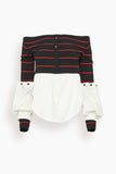 Hellessy Angel Knit in Black Stripe/Ecru