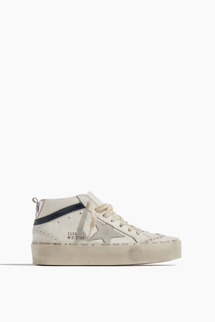 Golden Goose Shoes High Top Sneakers Hi Mid Star Sneaker in White/Ice/Blue/Silver