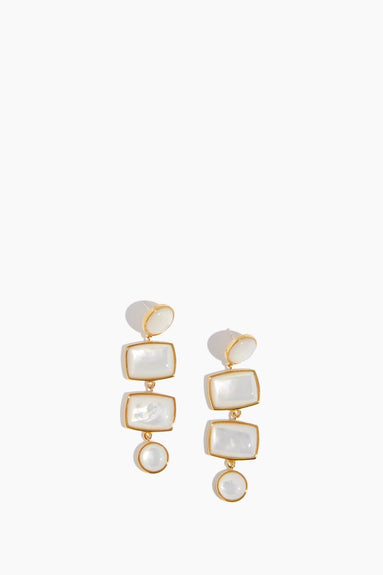 Lizzie Fortunato Earrings Casablanca Earrings in White Lizzie Fortunato Casablanca Earrings in White