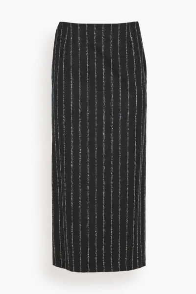 Alvida Skirt in Black Striped