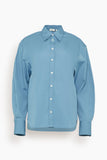 Bite Studios Tops Vera Cotton Poplin Shirt in Lobelia Vera Cotton Poplin Shirt in Lobelia