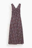 Apiece Apart Casual Dresses Fatima Ruched Tank Dress in Mira Floral Wine Tasting Apiece Apart Fatima Ruched Tank Dress in Mira Floral Wine Tasting