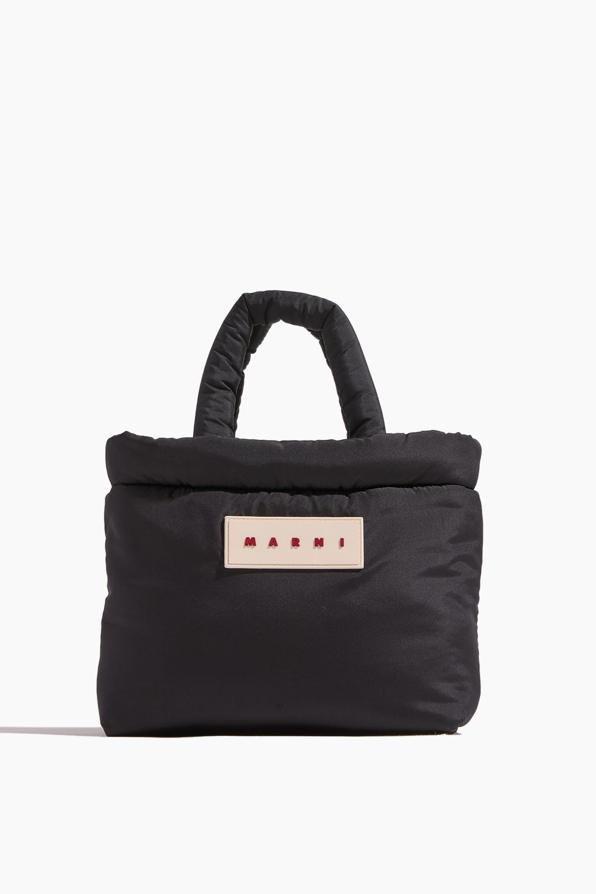 Marni Nylon Puff Small Tote Bag in Black