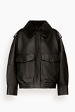 Loulou de Saison Russo Military Jacket in Coffee/Dark Brown