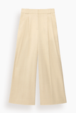 Another Tomorrow Pleated Trouser in Sand