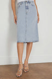 Toteme Skirts Denim Midi Skirt in Cool Blue Toteme Denim Midi Skirt in Cool Blue