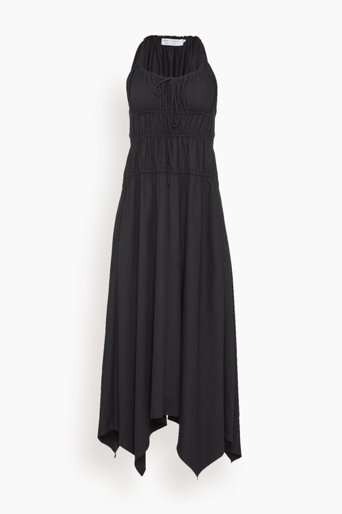 Proenza Schouler White Label Dresses Drapey Suiting Ruched Dress in Black