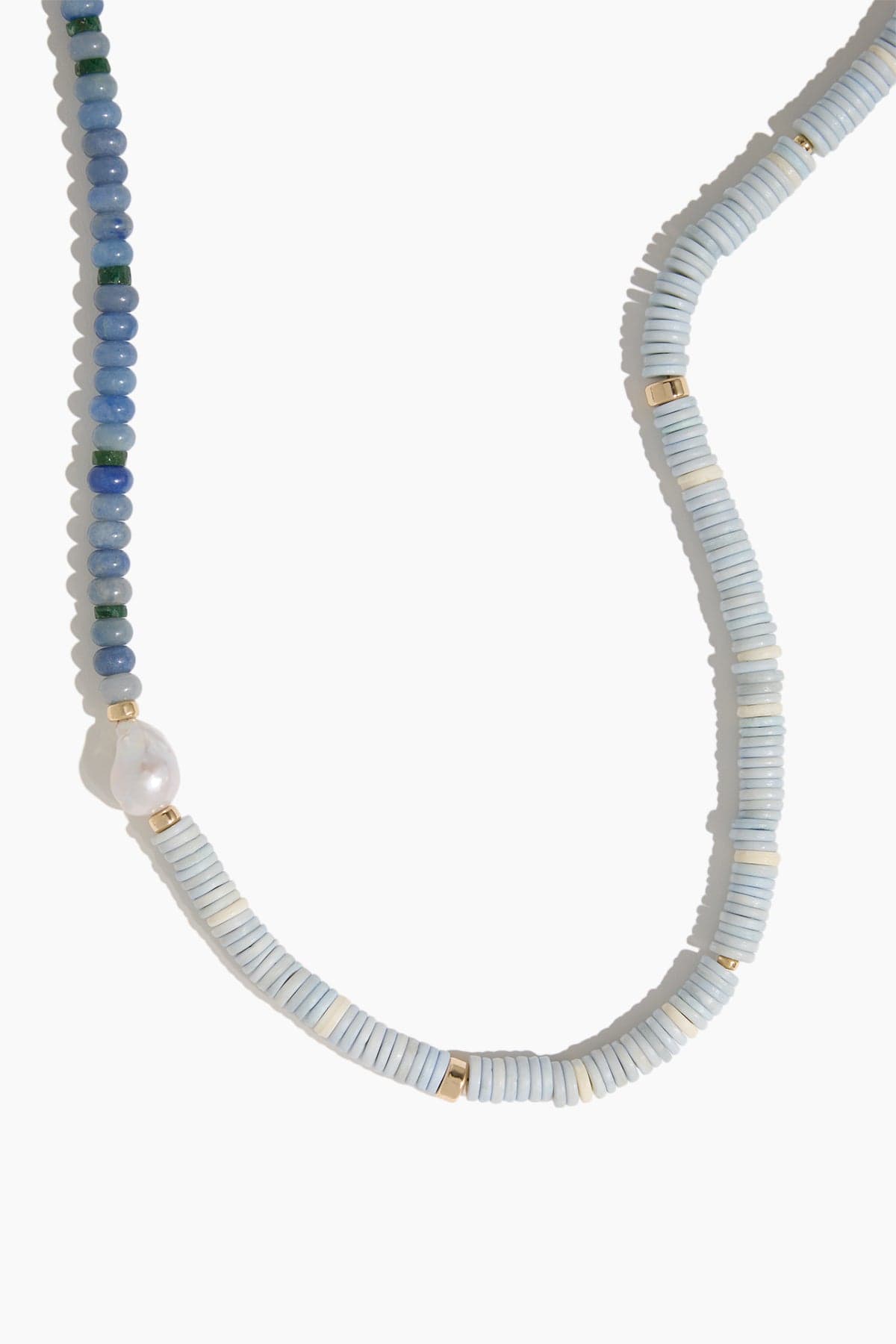 Lizzie Fortunato Necklaces Cabana Necklace in Azure Sky Blue Lizzie Fortunato Cabana Necklace in Azure Sky Blue