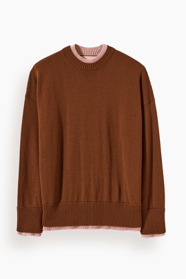 Sweater in Brown Pink