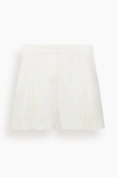Another Tomorrow Pleated Short in White