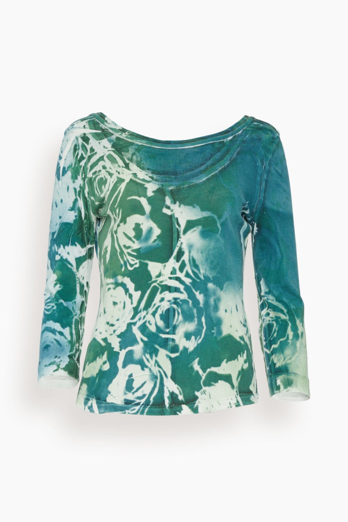 Raquel Allegra Tops Bryony Top in Teal Army Rose