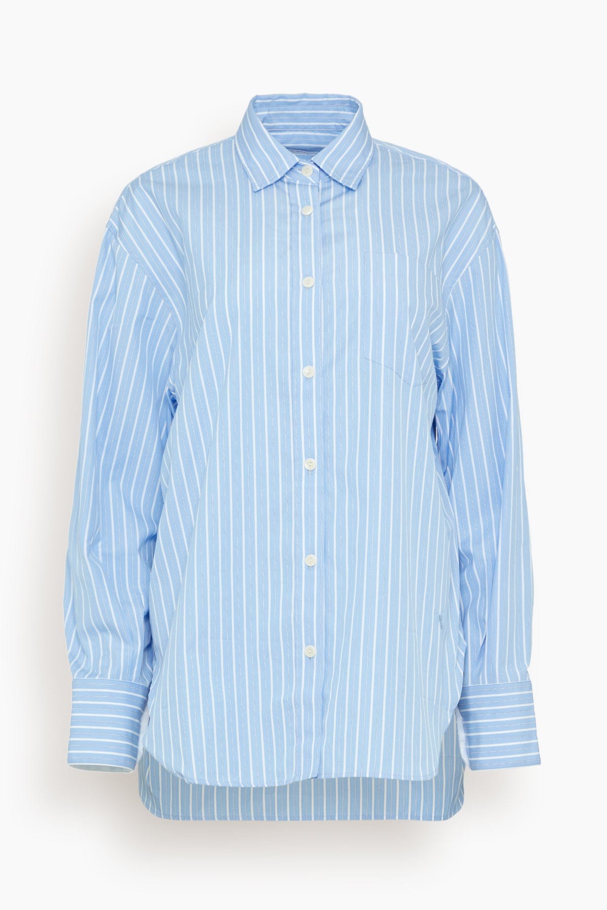 Maria McManus Tunic Shirt in Sky Blue Stripe