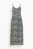 Ulla Johnson Idalia Fitted Midi Dress in Riverslate