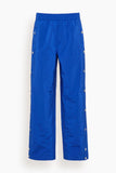 Tibi Nylon Snap Pull On Jogger in Blue