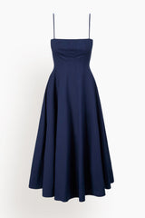 STAUD, Wylie Dress in Navy, Size 12