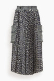 Sacai Skirts Tweed Skirt in Off White/Blue Sacai Tweed Skirt in Off White/Blue