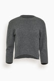 Loulou de Saison Mora Cropped Sweater in Anthracite Melange